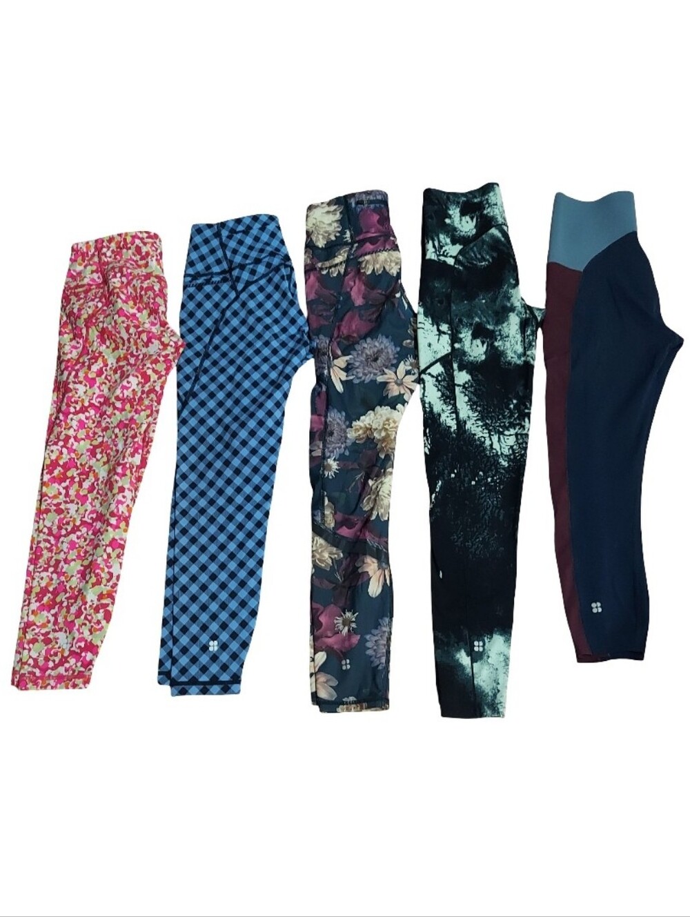 Lot Of 5 Sweaty Betty Leggings 7/8 And Full Length
